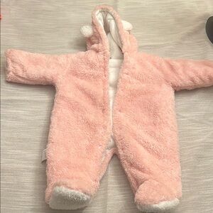 Cozy Pink Fleece Baby Onesie